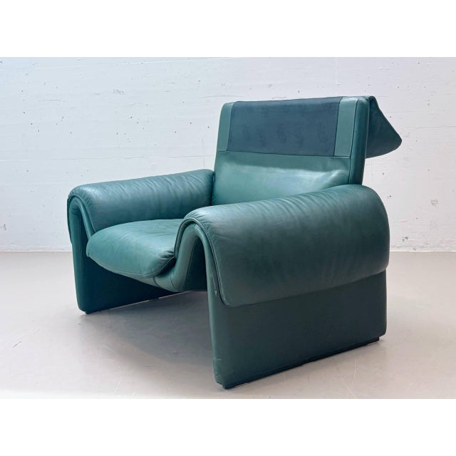 DS-2011 Leather Armchair in Petrol Green from de Sede, Switzerland, 1980s For Sale - Image 12 of 17