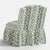 Ashburn Ruffle Slipper Chair in Linny Ikat Sage For Sale In Chicago - Image 6 of 7