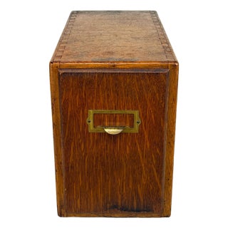 Antique Quartersawn Oak Library File Card Catalog Cabinet by Shaw-Walker For Sale