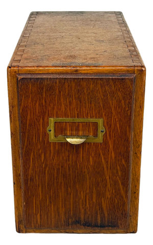 Antique Quartersawn Oak Library File Card Catalog Cabinet by Shaw-Walker