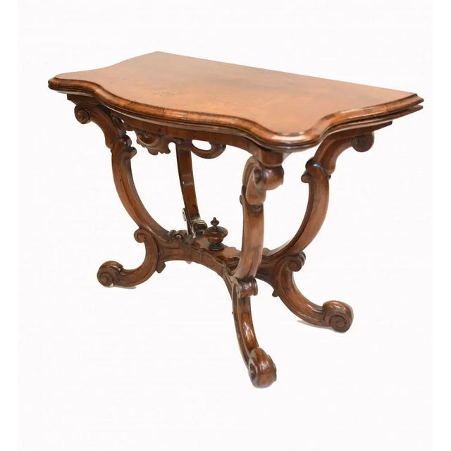 Wood Antique Victorian Rosewood Game Table, 1880s For Sale - Image 7 of 14
