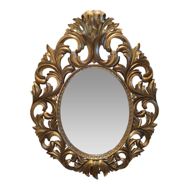 1990s Harrison & Gil Dauphine Gilt Wood Rococo Style Wall Mirror For Sale