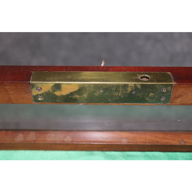 Wood Petite Antique French Louis XVI Style Bronze Mounted Table Vitrine For Sale - Image 7 of 14