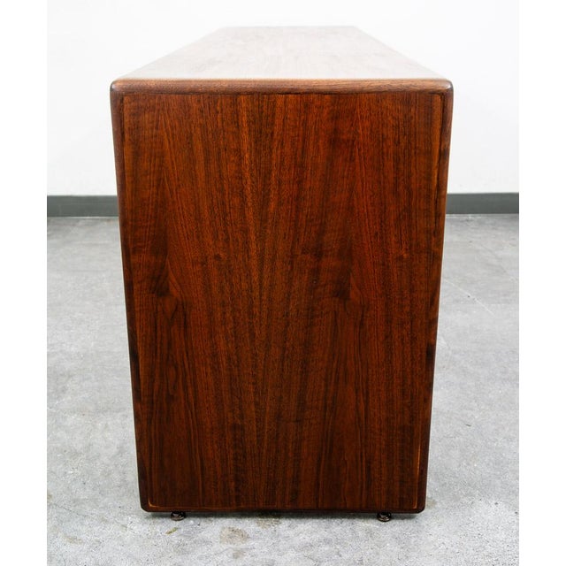 Mid Century Modern Desk Office Credenza Walnut 5 Drawer Wood File Vintage MCM For Sale In Sacramento - Image 6 of 11