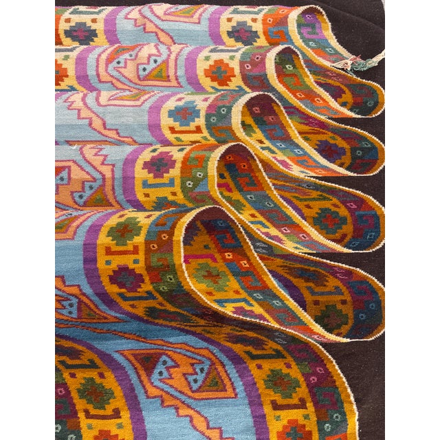 Abstract 1970s Eddie Sulca Peruvian Woven Abstract Tapestry For Sale - Image 3 of 12