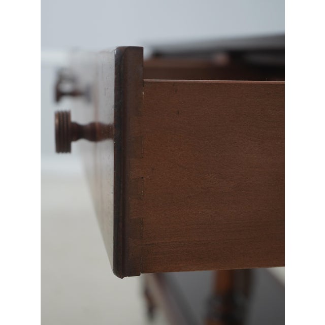 Henredon Henredon Acquisitions Walnut Finish Marble Top Server Console Table For Sale - Image 4 of 18