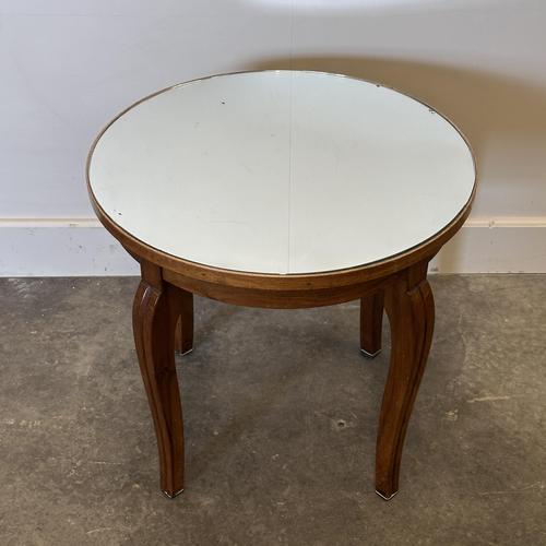 French Art Deco Side Table with Mirrored Top, 1930s For Sale - Image 12 of 15