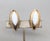 Mid-Century Modern Vintage 1950s Signed Napier Goldtone & White Resin Clip Earrings-2 Pieces For Sale - Image 3 of 7