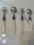 Mid 20th Century Stainless Steel Eme Inox Napoleon Flatware Set, Made in Italy From 18/10 Pearlized Acrylic Handler/Pearl Ivory Set for 8- 17 Pieces For Sale - Image 10 of 12