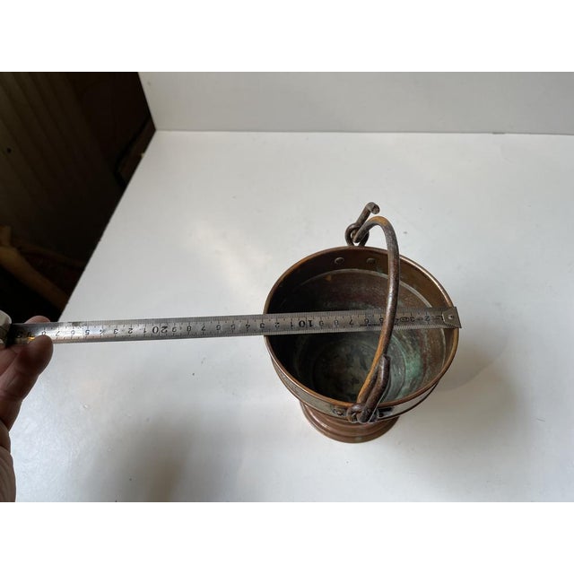 Metal Vintage Swiss Mechanical Music Copper Bucket by Stockli Netstal, 1960s For Sale - Image 7 of 9