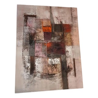 Nyoman Suwitra, Large Abstract Composition, 1990s, Oil on Canvas For Sale