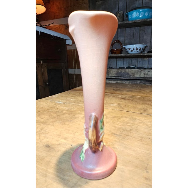 American Roseville Apple Blossom Bud Vase For Sale - Image 3 of 10