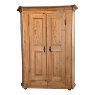 Baroque Farmhouse Cabinet in Softwood For Sale