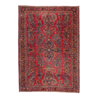 Vintage Persian Sarouk Rug - 03'05 X 04'09 For Sale