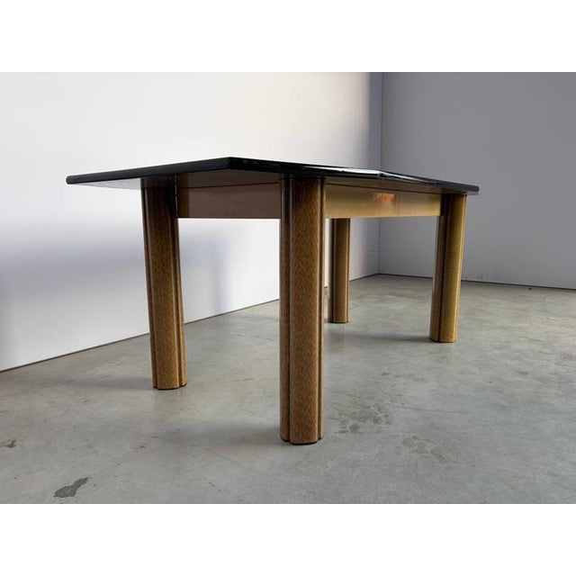 Wood Vintage Dining Table in Burl Wood, 1980s For Sale - Image 7 of 13