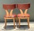 Vintage Wood and Woven Leather Klismos Dining Chairs - Pair For Sale - Image 9 of 14