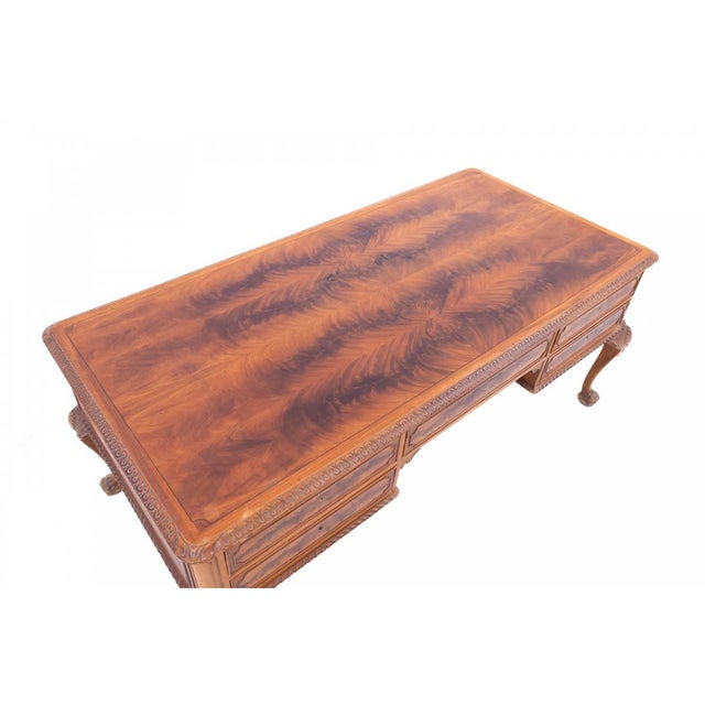 Brown Antique Chippendale Desk, France, 1890 For Sale - Image 8 of 12