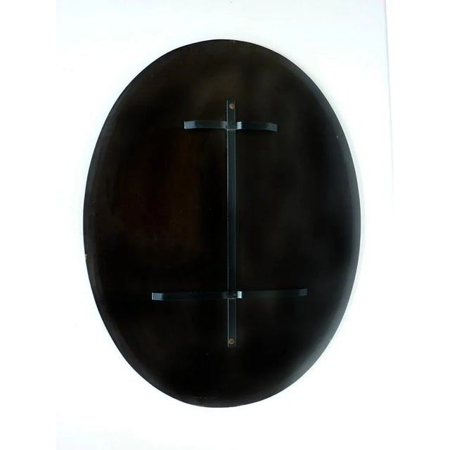 Fontana Arte Mid-Century Italian Cut Crystal Glass Mirror from Fontana Arte, 1950s For Sale - Image 4 of 5