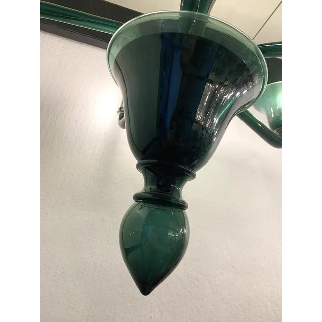 Translucent Green-Bottle Murano Style Glass Chandelier from Simoeng For Sale - Image 4 of 8