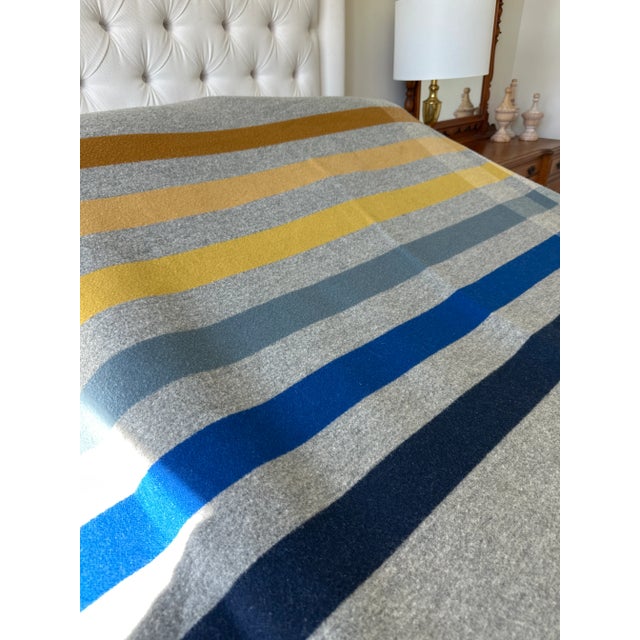 Pendleton Woolen Mills Oslo Evening Wool Blanket-King Size For Sale - Image 9 of 15