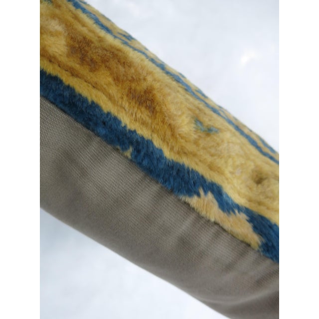 Contemporary Square Vintage Indian Silk Pillow For Sale - Image 3 of 5