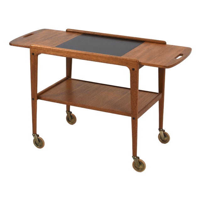 Mid-Century Teak Thea Trolley by Yngve Ekström, Sweden, 1950s For Sale