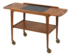 Mid-Century Teak Thea Trolley by Yngve Ekström, Sweden, 1950s