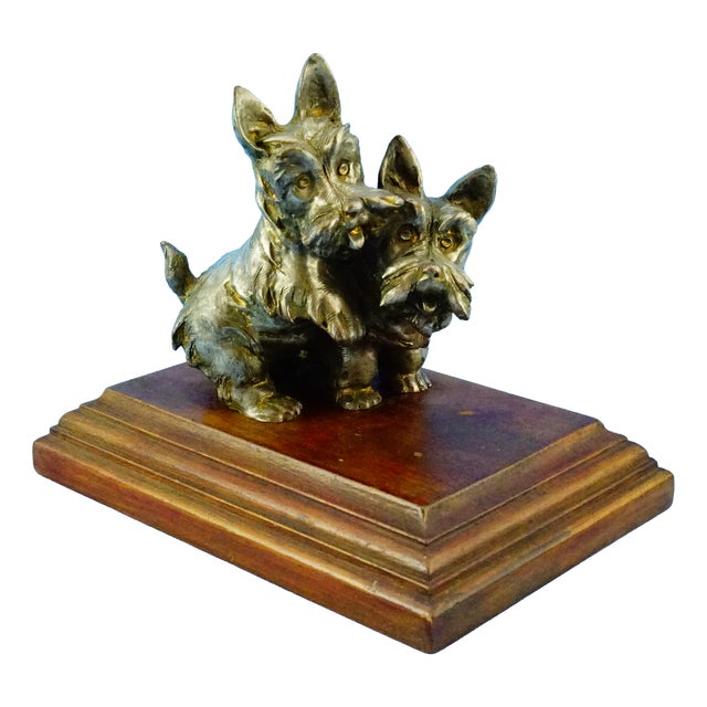 Carmelo Ganci, Scottish Terrier Dog Sculpture, Ceramic For Sale