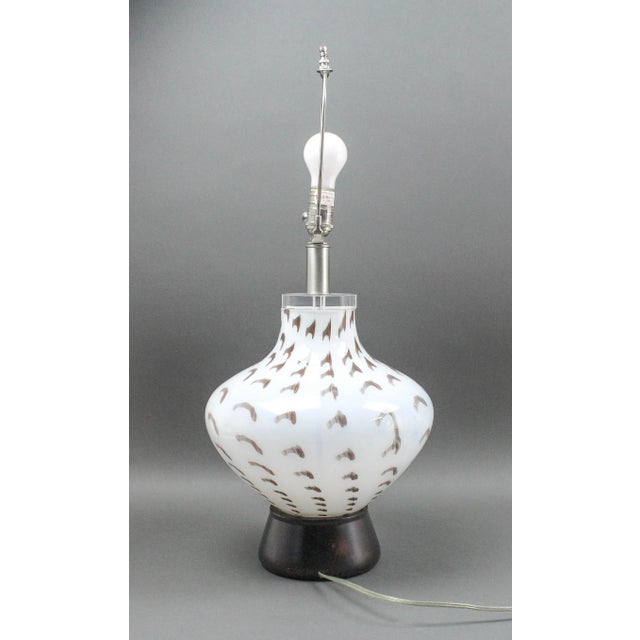 Mid 20th Century Waterford Crystal Evolution Ice Age Table Lamp For Sale - Image 5 of 10