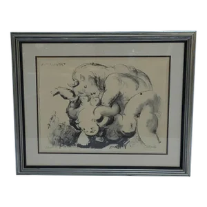 “Minotoure and Nue” Pablo Picasso Framed Lithograph