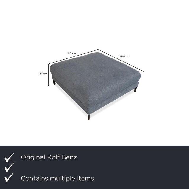 Modern Nuvola Loungers and Ottoman in Grey Fabric from Rolf Benz, Set of 3 For Sale - Image 3 of 18