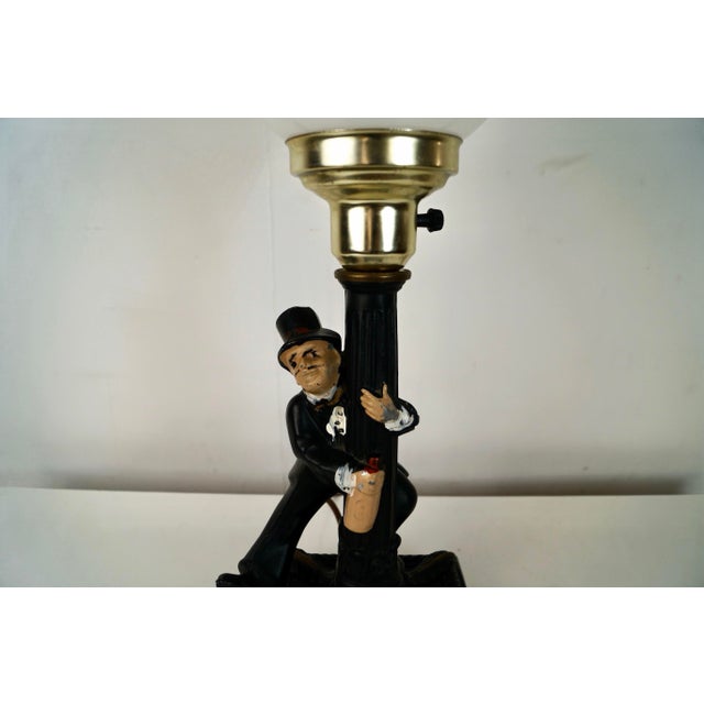 1950’s Mid-Century Charlie Chaplin Bar Table Lamp For Sale - Image 9 of 12