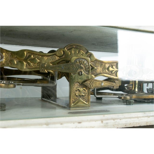 White 19th Century Marble and Brass French Balance Scales For Sale - Image 8 of 13