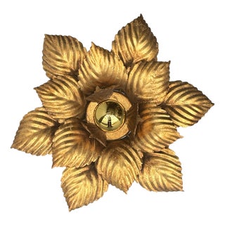 Floral Wall Sconce, Italy, 1970s For Sale