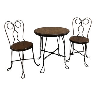 Child's Ice Cream Table Set C. 1900 For Sale