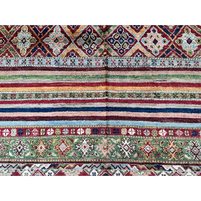 Super Kazak Hand-Knotted Wool Rug - 7'8" X 5'7" For Sale - Image 11 of 14