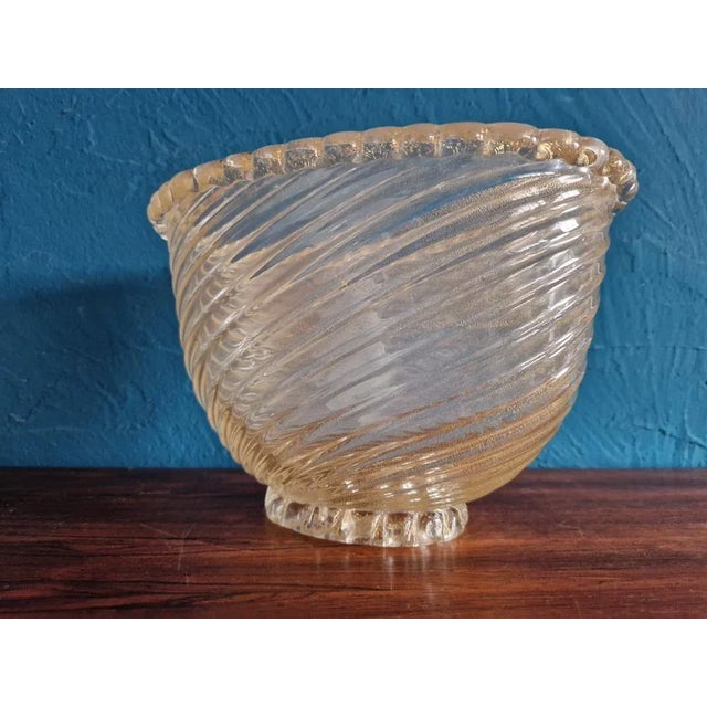 1940s Large Glass Bowl by Barovier & Toso, 1940 For Sale - Image 5 of 9