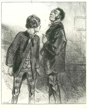 Paul Gavarni, The Conversation, Original Lithograph, 1881