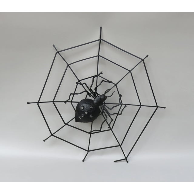 Black Iron Wall Decoration Spider, 1950s For Sale - Image 4 of 18