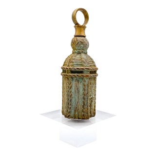 Antique Bronze Trompe L’Oeil Tassel With Acrylic Stand – Architectural Sculpture For Sale