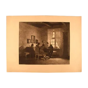 Antique Etching by Peter Ilsted