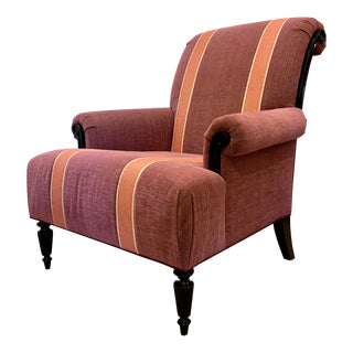 Theodore Alexander Transitional Purple Mario Club Chair For Sale