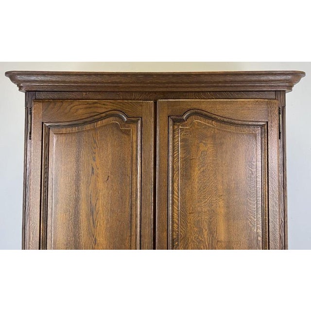 Vintage French Wardrobe in Oak For Sale - Image 4 of 12