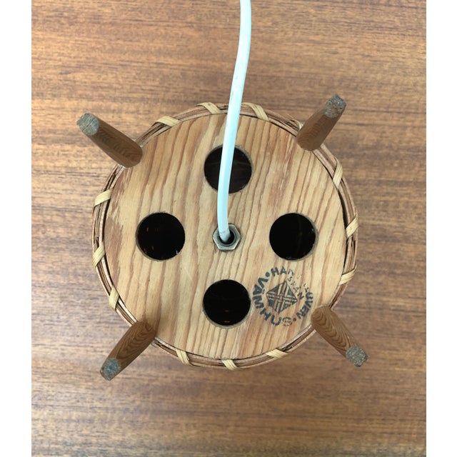 Mid-Century Swedish Wooden Veneer Table Lamp from Vamhus, 1960s For Sale - Image 9 of 18