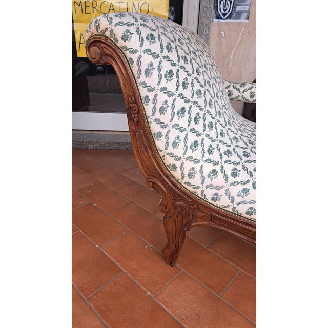 Antique Italian Daybed in Walnut, 1800s For Sale - Image 3 of 6