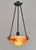 Charles Schneider Small French Art Deco Pendant Light by Le Verre Francais Schneider - 1925 Chandelier France For Sale - Image 4 of 14