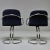 Navy Chenille Scoop Arm Chairs With Chrome Frames - Pair For Sale - Image 4 of 11