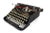 Industrial Refreshed 1930's Corona Four Manual Typewriter in Black and Gold For Sale - Image 3 of 10