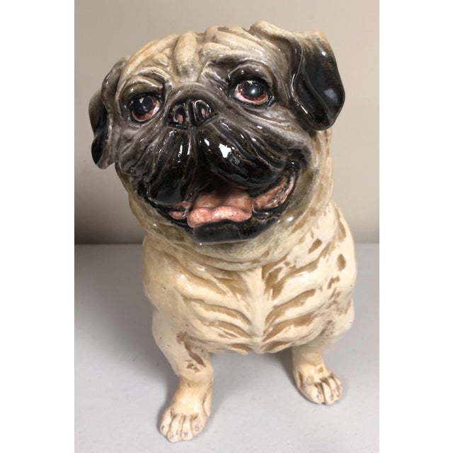 1960s Italian Terracotta Pug Dog | Chairish