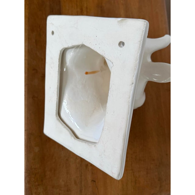 1980s Folk Art Ceramic Cow Wall Hanging For Sale - Image 4 of 6